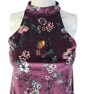 Wallflower Vintage 90s Floral Velvet Tank Women Small Shirt Lace Top 4 6 Fall S